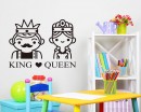 King and Queen Customised Name Decal